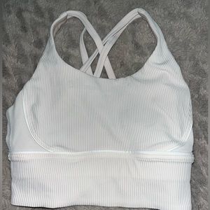 Lululemon longline energy bra—strappy open back sports bra